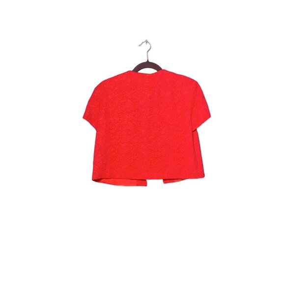 Elegant‎ Gio Guerreri Red Lace Blazer Top Size 44 - Picture 4 of 4